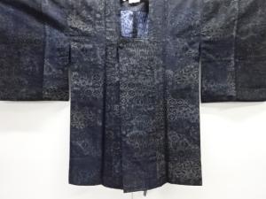 雲取りに花模様織出し道行コート